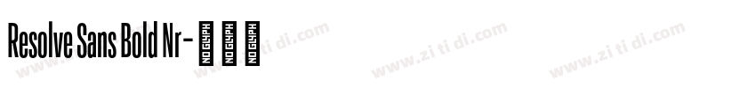 Resolve Sans Bold Nr字体转换